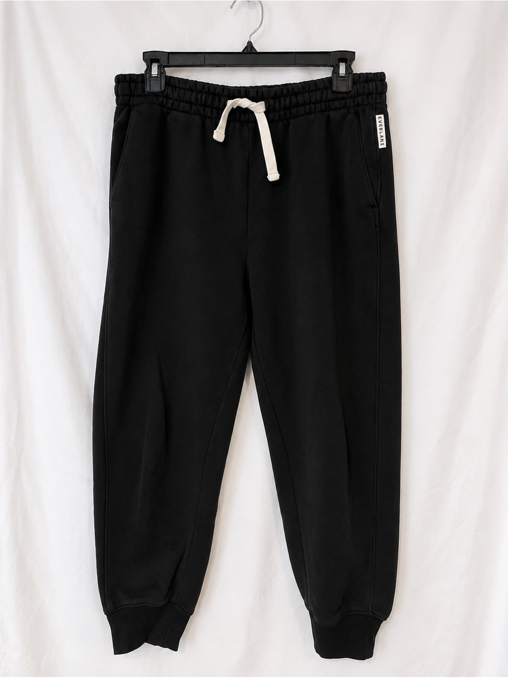 Everlane Black Jogger Pants with Contrast Drawstring